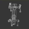 Futuristic Robotic Dog Wireframe Design 3D Rendered Tech Inspired Mechanical Concept 3d model