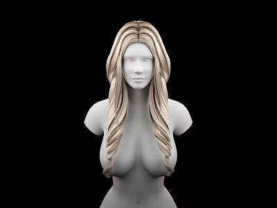 modern wig 3d model modern wig 3d model