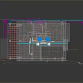 Industrial Platform Structure With Metal Frame Pipes And Support Columns
