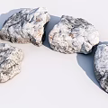 Three Natural Stones With Wooden Bases For Home Decor Display Pieces