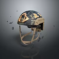 Advanced Tactical Military Helmet With Camouflage Pattern And Protective Gear Design