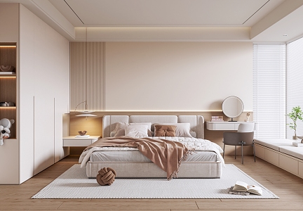 Modern Bedroom Simple Home Bedroom 3d model