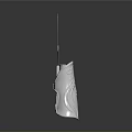 Modern Silver Sword with Sleek Stand and Reflection on Dark Background
