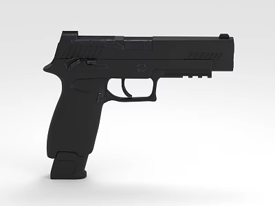 Black Tactical Semi Automatic Handgun Featuring Modern Design Ergonomic Grip And Barrel 3d model