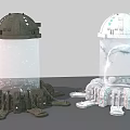 Mechanical Dome Devices With Transparent Chambers And Particle Electric Effects 3d model