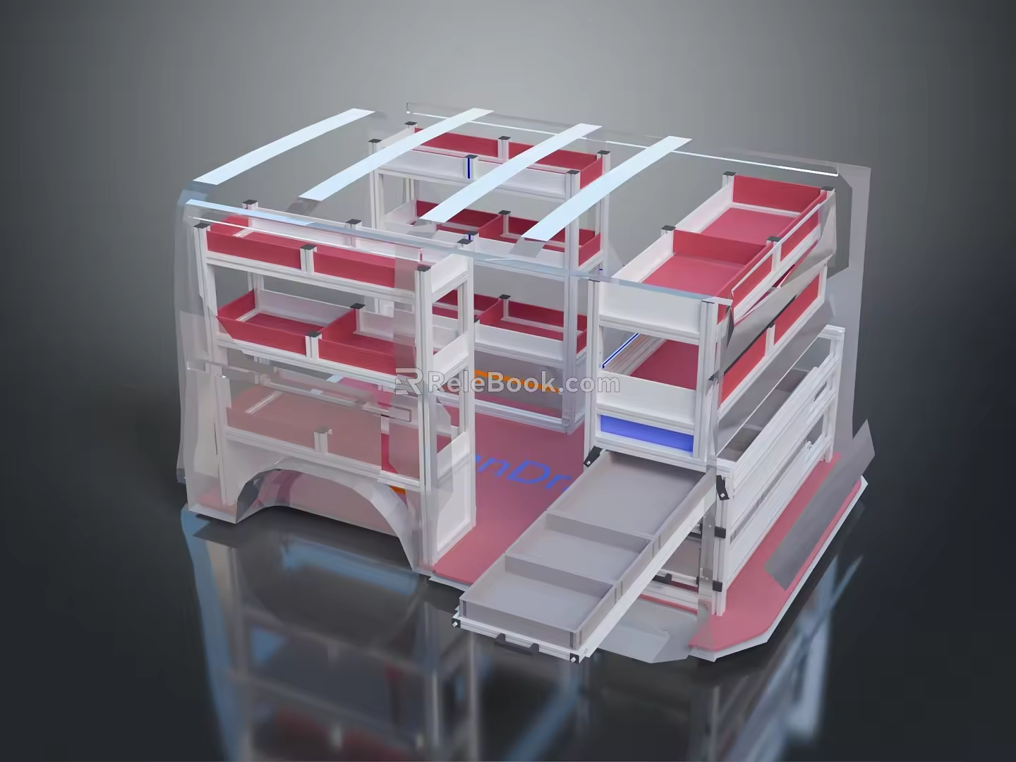Iron frame large iron frame iron frame house factory industrial iron frame iron ladder rigid ladder work frame rigid scaffold 3d model