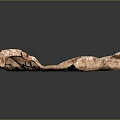 Natural Stone Wood Decorative Material with Rough Surface Texture and Earthy Brown Beige Patterns Design