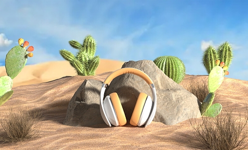 Desert Scene Outdoor Landscape 3d model