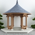 Ancient Pavilion Leisure Pavilion 3d model