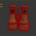 Antique Binoculars As Commercial Equipment Featuring Vintage Brass Design And Retro Look