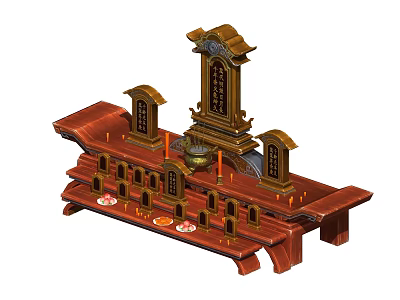 Traditional Wooden Entryway Side Cabinet With Carved Details And Multi Tier Storage 3d model