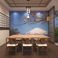 Japanese style and wind entertainment space scenario interpretation 3d model