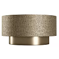 Round Gold Coffee Table With Textured Surface And Metal Base Design 3d model