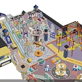 Colorful Indoor Playground Design With Climbing Frames Slide Ball Pit Equipment Room And Storage Space