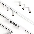 Sleek Modern Black Track Downlights And Spotlights For Home Interior Lighting Design