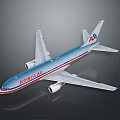 American Airlines Blue White Red Scale Model Airplane For Space Aerospace Collection