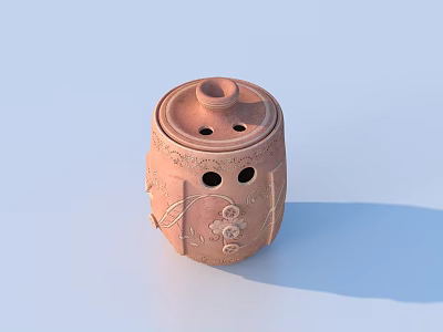 Pottery Pot Coil Pot Clay Pot Porcelain Clay Ware 3d model