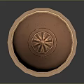 Artillery Shell Weapon With Copper Finish Engraved Eagle Emblem And Military Style Design Details