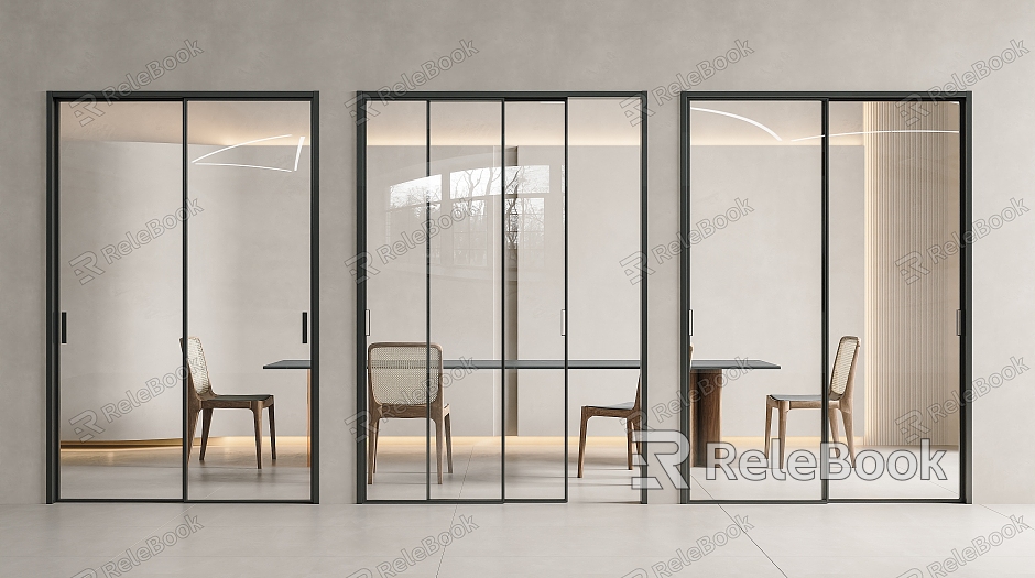 Modern minimalist glass sliding door glass sliding door kitchen sliding door sliding door glass door very narrow frame glass door model