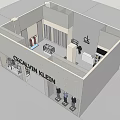 CK Calvin Klein Clothing Store With Modern Storefront Display Windows And Mannequins