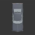 Classic Gray Car with Sleek Body Chrome Details Silver Wheels and Reflection 3d model