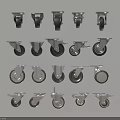 Assorted Industrial Caster Wheels with Different Sizes and Wheel Styles