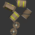 Modern Express Box Logistics Box Barrel Wrapping Box 3d model