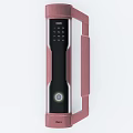 Smart Door Handle With Digital Keypad Fingerprint Recognition Blue Light And Modern Security Features 3d model