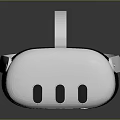 Modern White VR Headset Electronic Device With Adjustable Strap And Comfortable Design