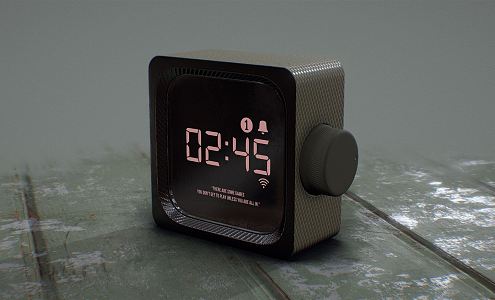 Modern alarm clock 3d model