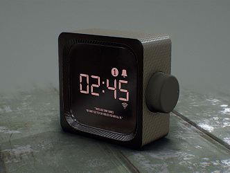 Modern alarm clock 3d model