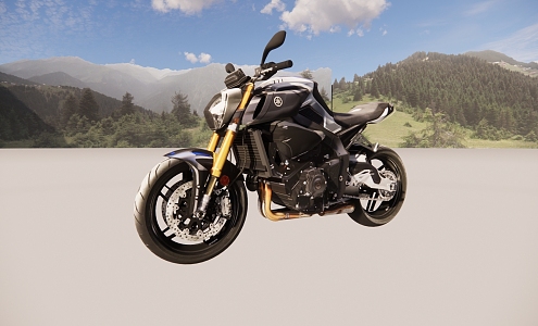 Modern Motorcycle 3d model