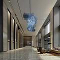 Modern Hall Lobby 3d model
