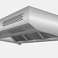 Canteen Kitchen Equipped With Stainless Steel Range Hood And Ventilation