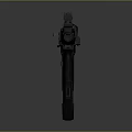 Modern Military Rifle With Black Stock Metal Barrel And Tactical Scope