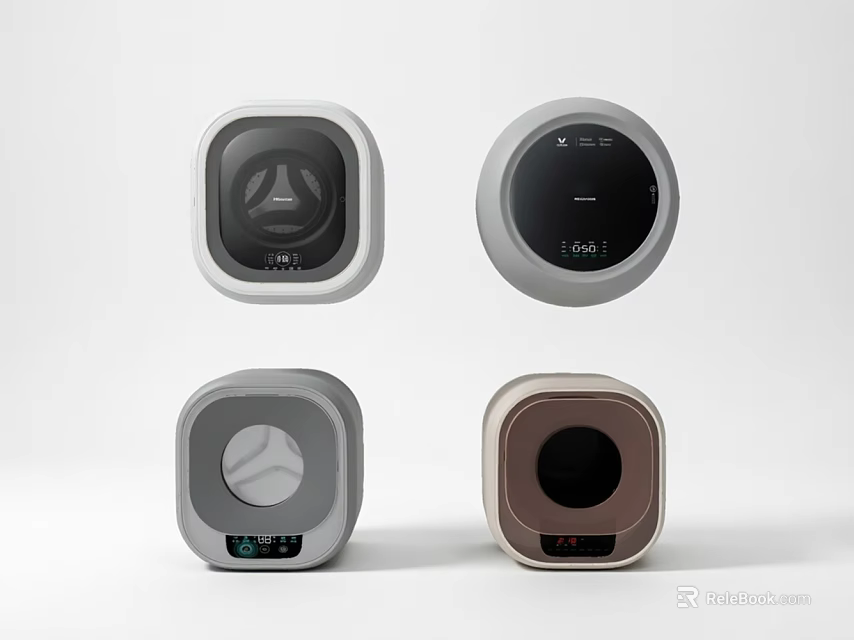 Modern Everyday Household Appliances With Stylish Design And Various Shapes 3d model 