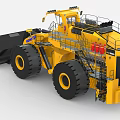 Yellow Heavy Duty Functional Vehicle With Large Bucket And Wheels For Mining Operations