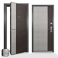 Modern Swing Doors In Various Colors And Materials For Interior Design 3d model