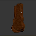 Acoustic Guitar With Open Closed And Unfolded Brown Green Cases On Dark Background