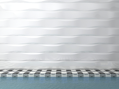 Modern Wall Waves Board Decorative Wall model