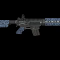 M4 submachine gun machine gun machine gun semi-automatic rifle assault rifle firearms low face number low model simple model game film and television level super realistic 3d model