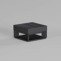 Modern Square Black Solar Outdoor Light With Luminous Base And Elegant Structure 3d model