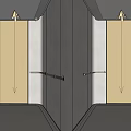 Modern Minimalist Elevator Interior Design With Beige Walls And Metal Handrails