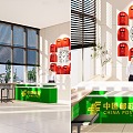 Post Office Swan Postcard Display Cabinet Mailbox Mailbox Mailbox Island Cabinet China Post 3d model