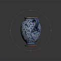 Elegant Blue And White Ceramic Ewer With Floral Patterns Double Handles And Traditional Design