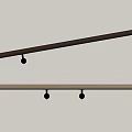 Wooden Handrails With Metal Brackets Mounted On White Wall For Interior Design