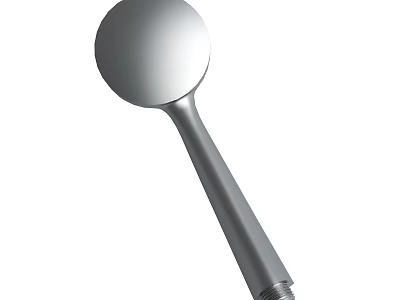 Modern Silver Handheld Showerhead With Sleek Handle And Durable Metal Design 3d model