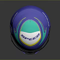 SHEEO Blue Green Sporty Helmet With Face Shield Protective Fashion Design