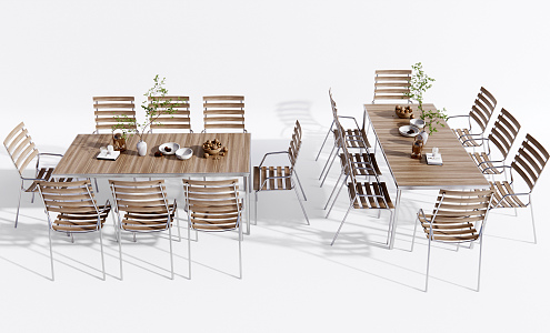 Modern Outdoor Table and Chair Outdoor Dining Table and Chair 3d model