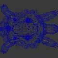 Fantasy Turtle Creature Featuring Mushroom Stalks Island-Like Shell and Tiny White Animal on Back